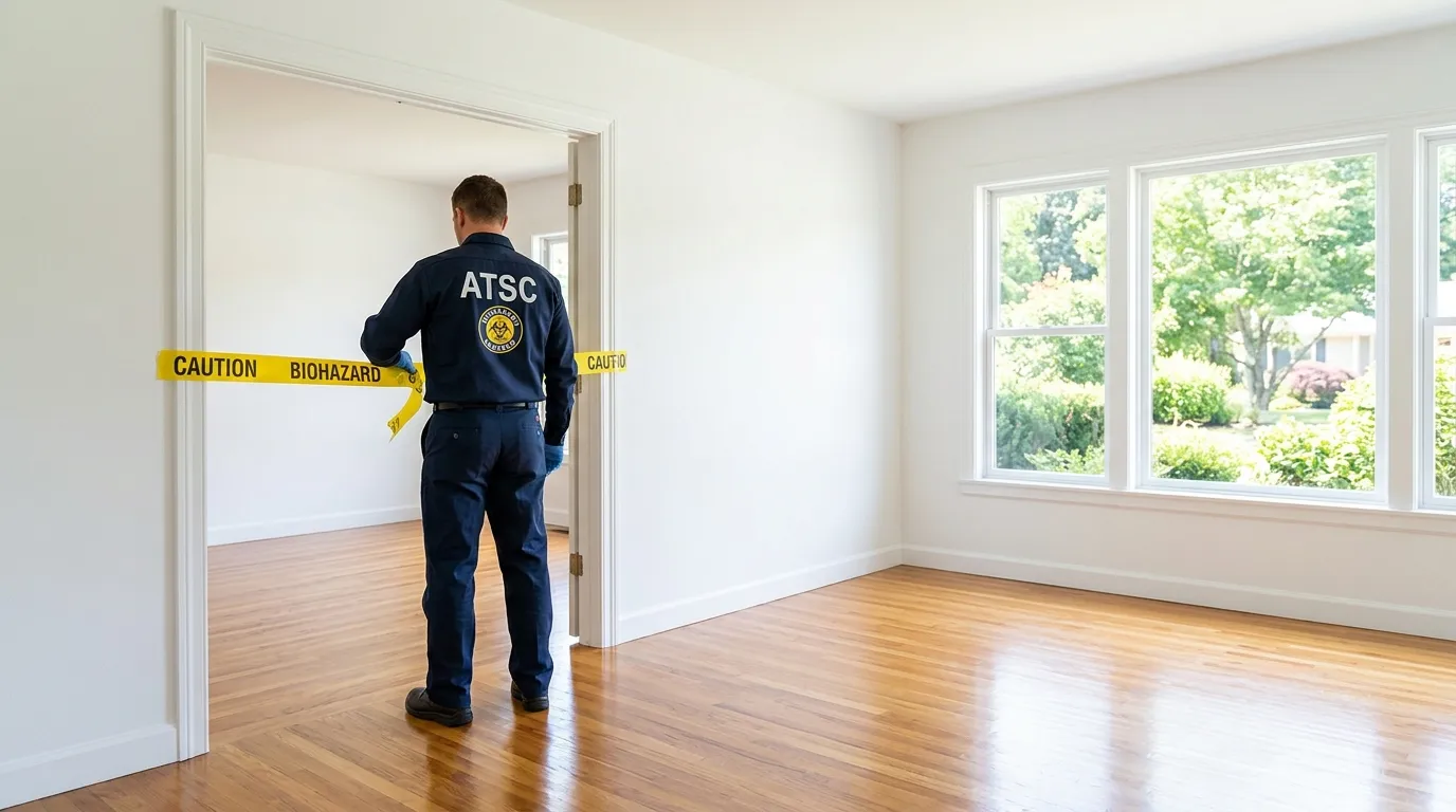 Certified biohazard cleanup crew performing Crime Scene Cleanup in Pleasanton